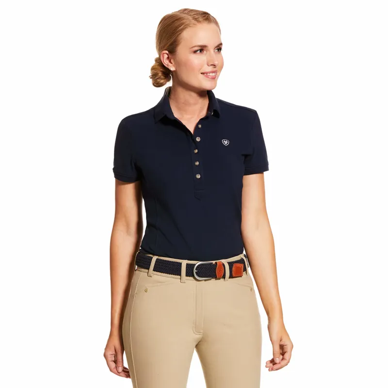 Ariat Ladies Short Sleeve Polo Shirt in Navy